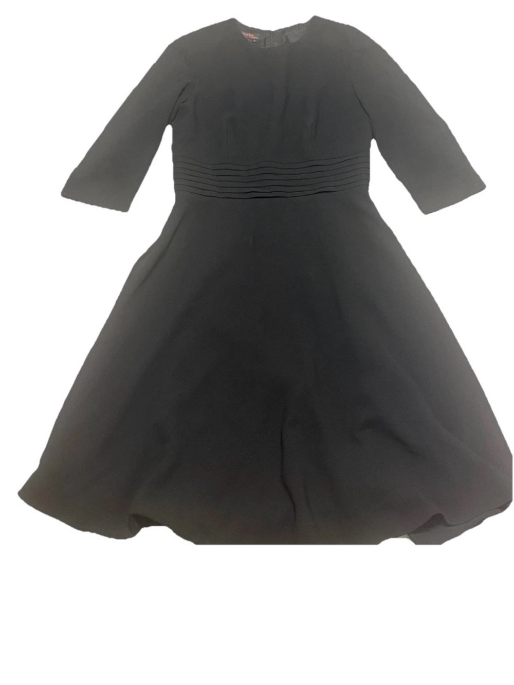 Classic Black Long-Sleeve Fit & Flare Dress